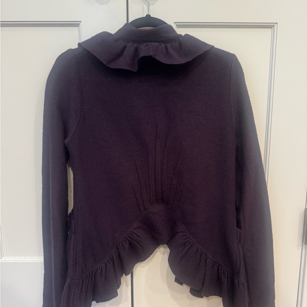 Purple Ruffled Cardigan - Picture 4 of 4